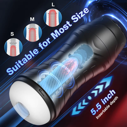 Oral Automatischer Masturbator Penis Trainer Blowjob mit 10 Vibrations und 10 Saugmodus