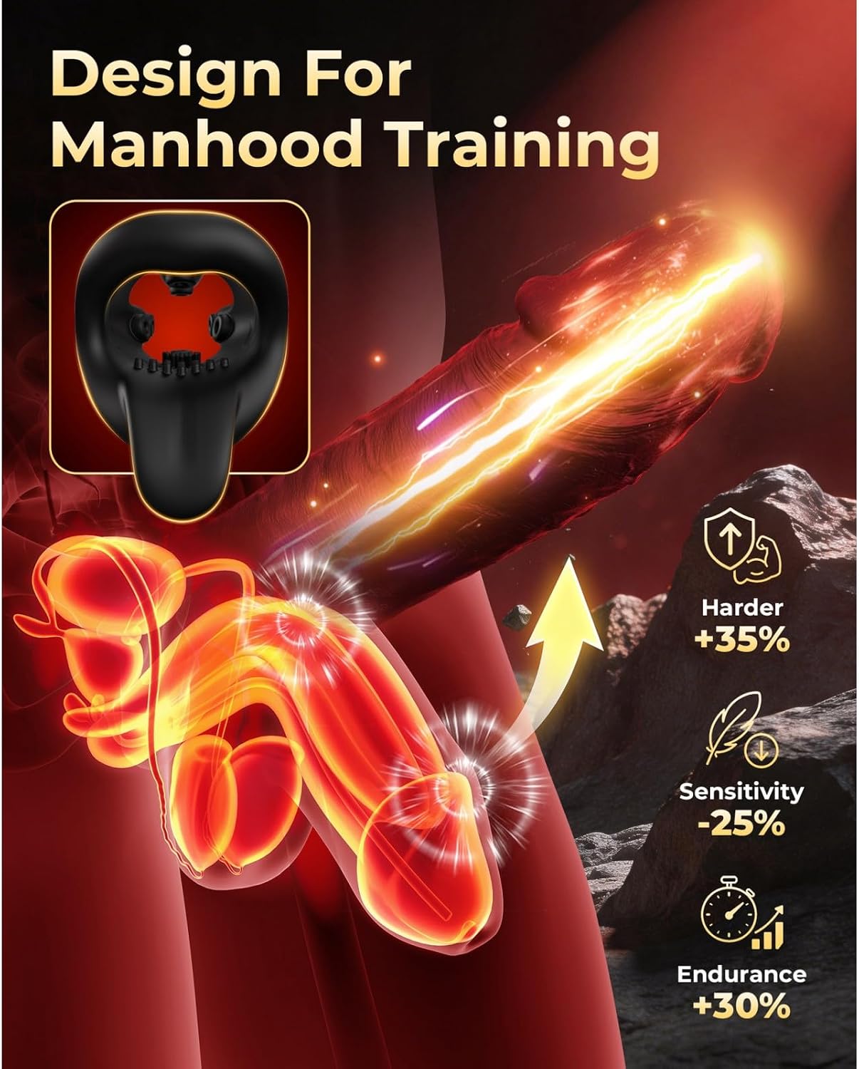 Zungenlecken Elektrische Penis Trainer Vibrator Eichel Stimulator mit 9 Vibrationsmodi