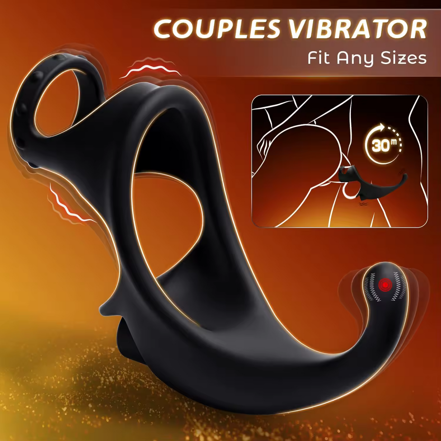Analvibrator Prostatamassagegerät Penistrainer Cockring mit 4 Stimulations