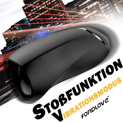 Elektrische Oral Penis Trainer Vibrator Masturbator mit 7 Stoßenmodi & 14 Vibrationsmidi