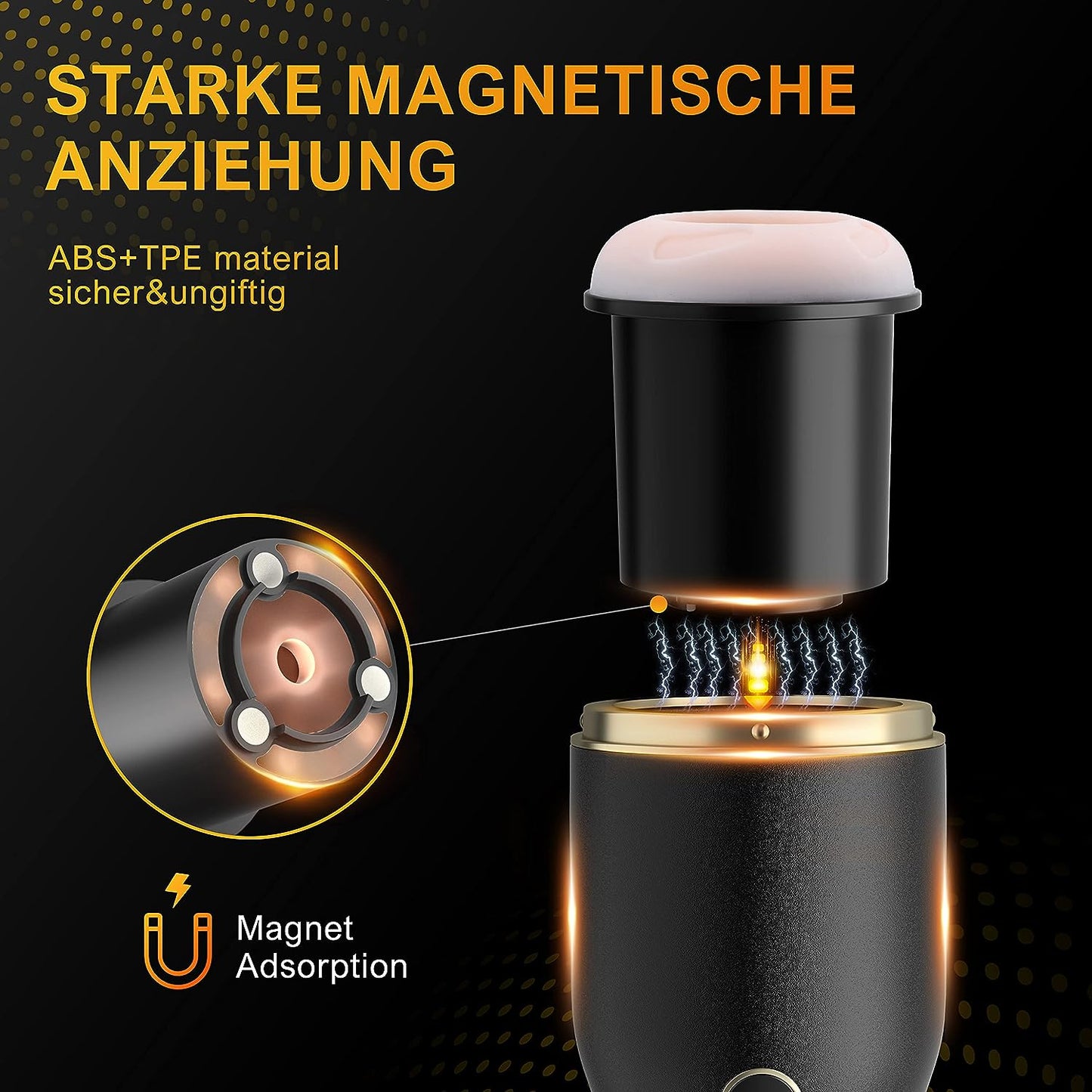 Elektrischer Masturbator Cup mit 6 Modi Rotations Massagefunktion