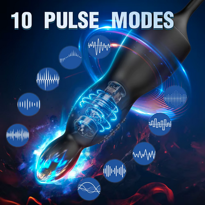 Analvibrator Butt Plug Prostatamassager Penisring mit 10 Plus Modi