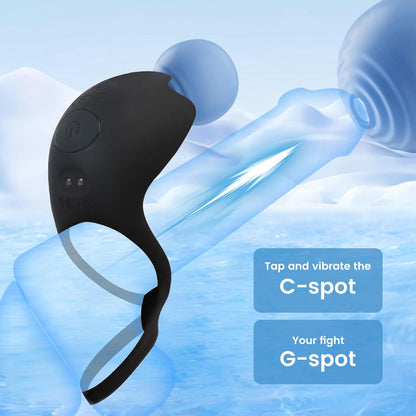 Penisring Vibrator Eicheltrainer Massage mit 10 Vibrationsmodi + Fernbedienung