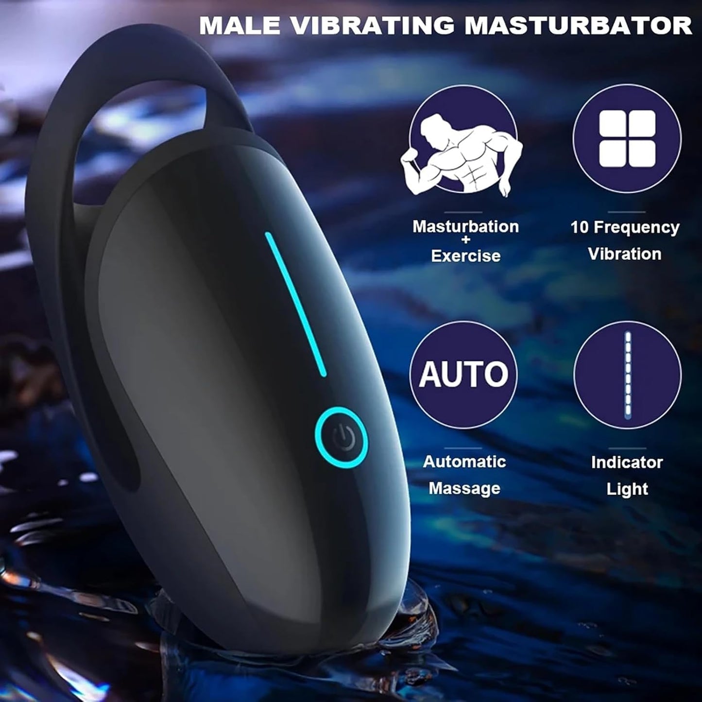Automatische Penistrainer Vibrator Eichel Massager Masturbatoren mit 10 Vibrationsmodi