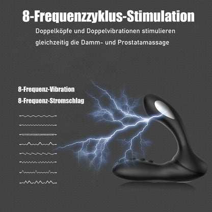 2 IN 1 E-stim Analvibratoren Prostata Stimulator mit 8 Vibration & 8 Elektroschock Modi