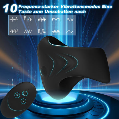 Elektrische Eicheltrainer Penisring Masturbator mit 10 Verschiedene Vibrationsmodi
