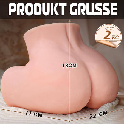 2 IN 1 Erotik Sexpuppen Realistische Ass Solo Masturbatoren
