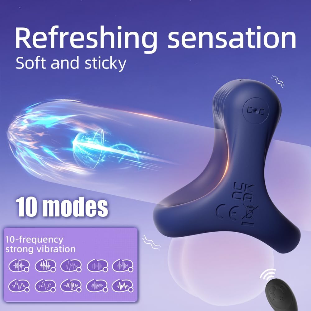 Y-förmiges Doppelring Penisringe Vibrator Trainer mit 10 Vibrationsmodi