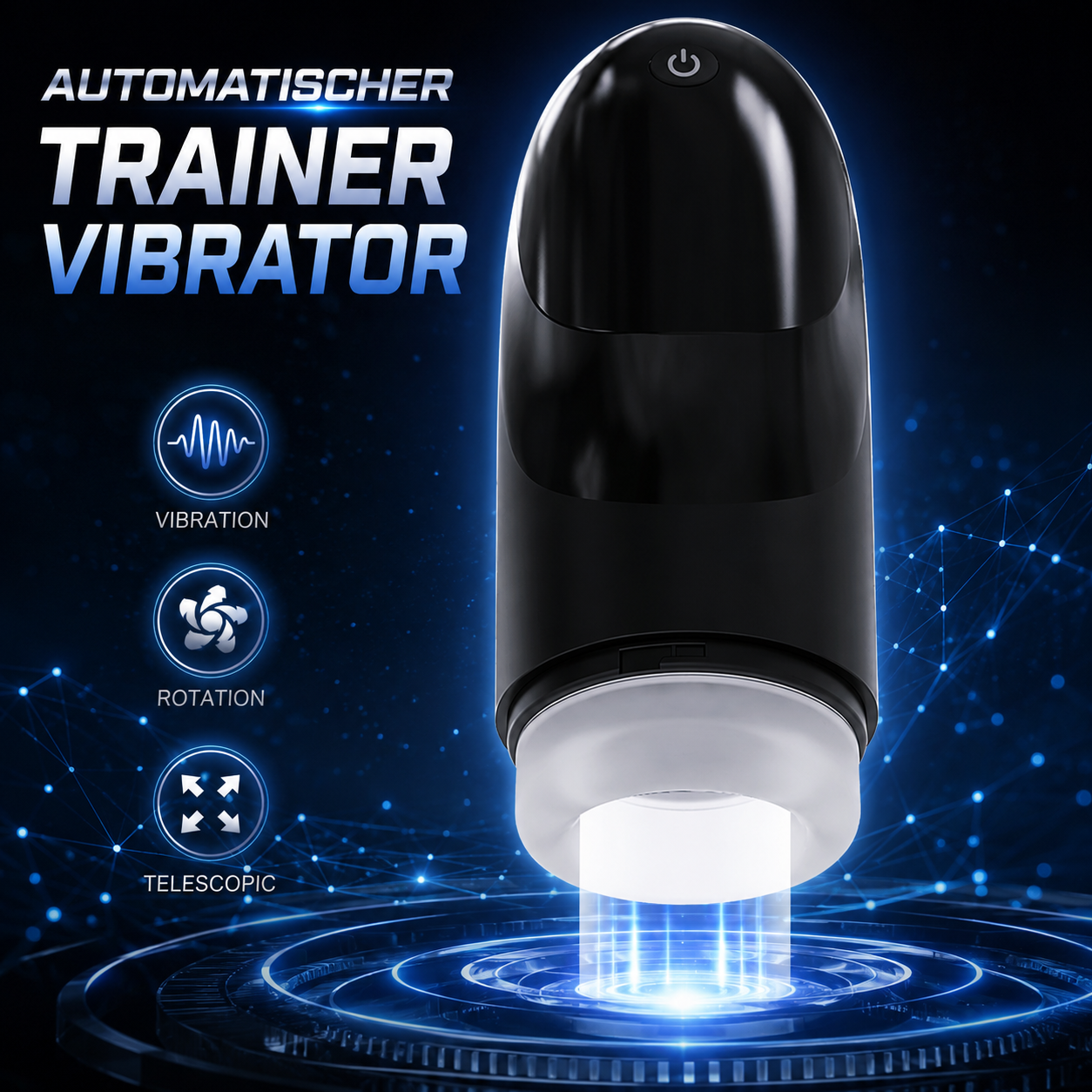 Automatischer Masturbator Pocket Pussy Stroker Machine mit 3 Vibrations und 9 Saugmodi