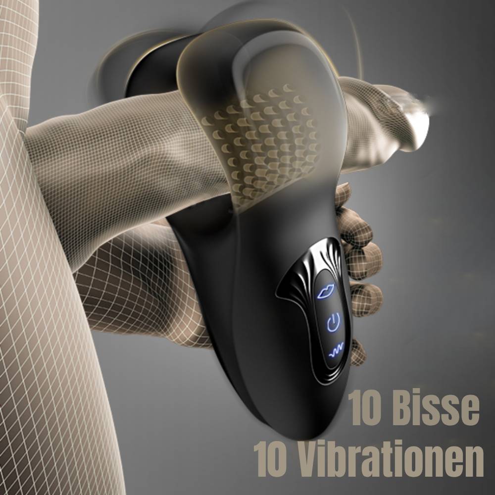 3 IN 1 Penismassagegerät Penis Trainer 10 Beißmodus und 10 Vibrationsmodus