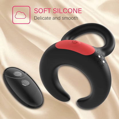 Dubbele motor cockringvibrator, waterdichte waterdichte vibrator met 7 vibratiemodi 