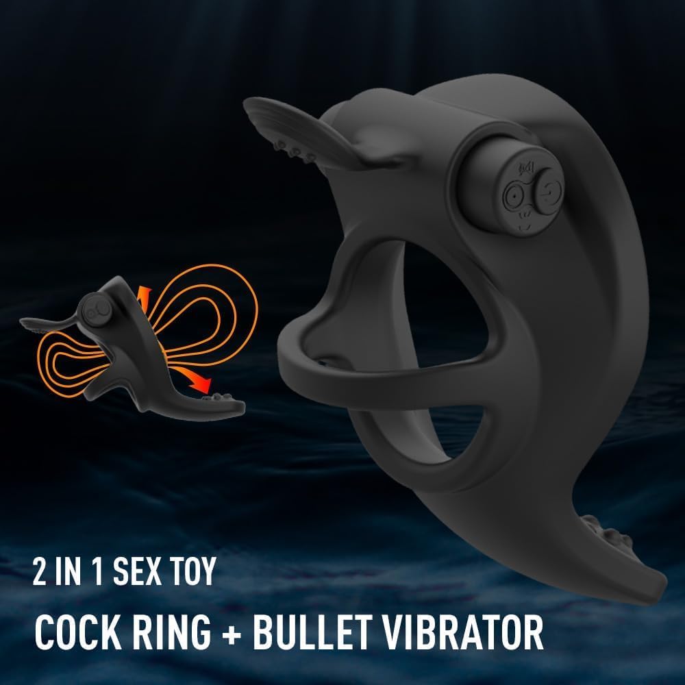 Intelligenter Elektrische Penistrainer Cockring mit 10 Leistungsstarken Vibrationsmodi