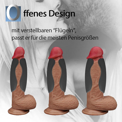 Elektrische Penis Trainer Vibratoren mit Pulsierendevibration & Elektrostimulation & Heizfunktion zum