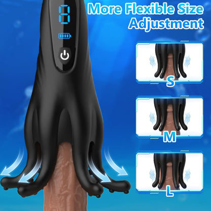 LED-umwickelter Penistrainer Tentakel Vibrator Stroker mit 10 Vibrationsmodi