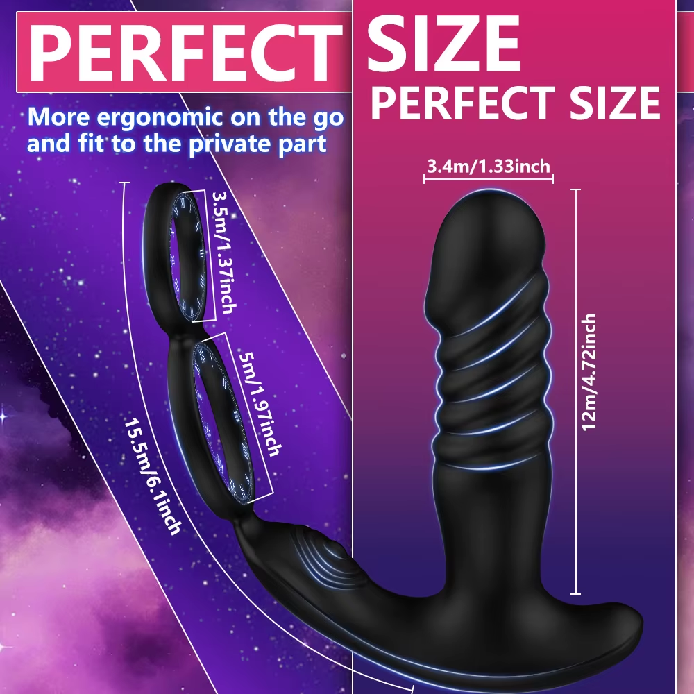 Prostata Massagegerät Analvibrator Stimulator Buttplug 10 Vibrations und Stoßmodi