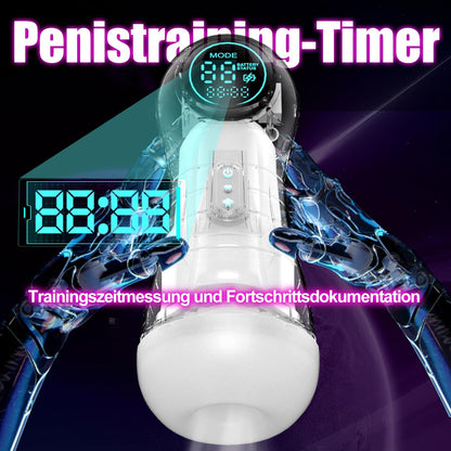 Elektrischer Masturbator Penis Vibrator Trainer Eichel Stimulator mit 12 Saug & Vibrations