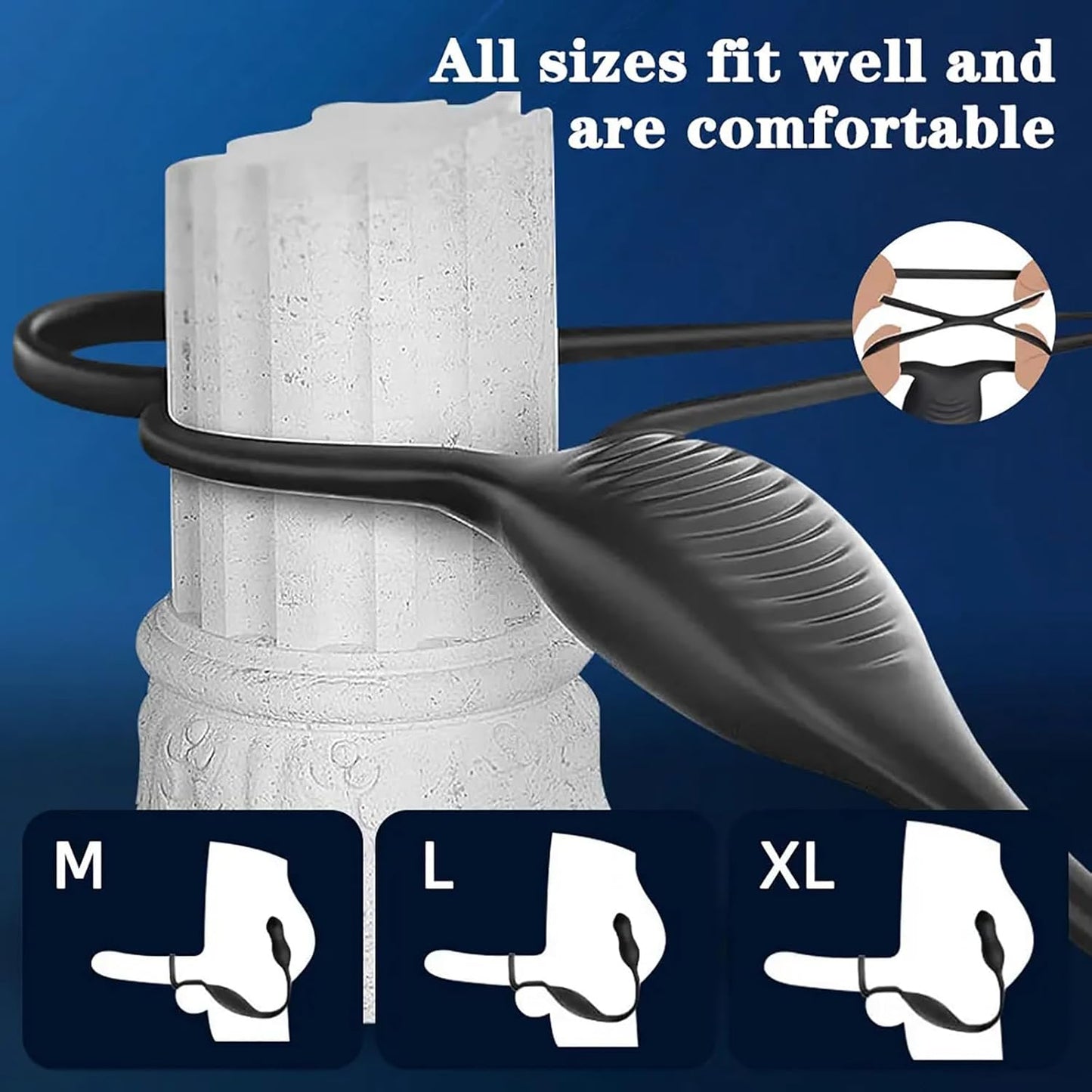 Analvibratoren Prostata Stimulation Penisring mit 10 Vibrationsmodi & 3 Teleskopmodi