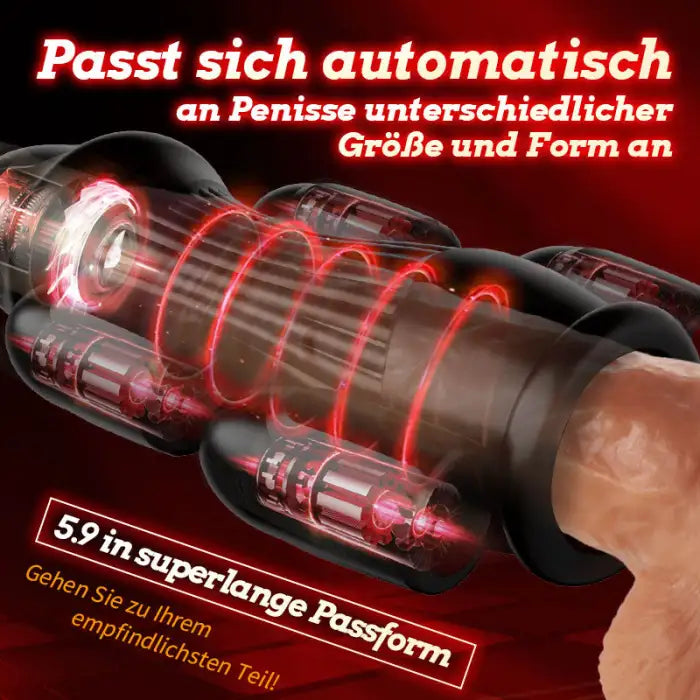 2 in 1 Penistrainer Stimulator Masturbatoren mit 5 Vibrationsmodi