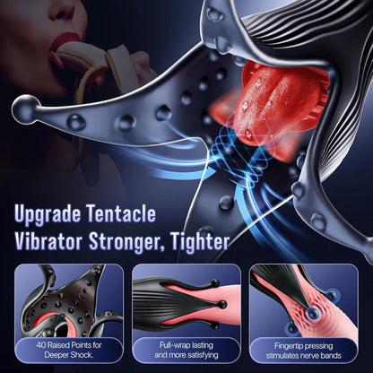 4 IN 1 Penistrainer Vibrator eichel Stimulator mit 10 Vibrations & Saugleistungsstufen