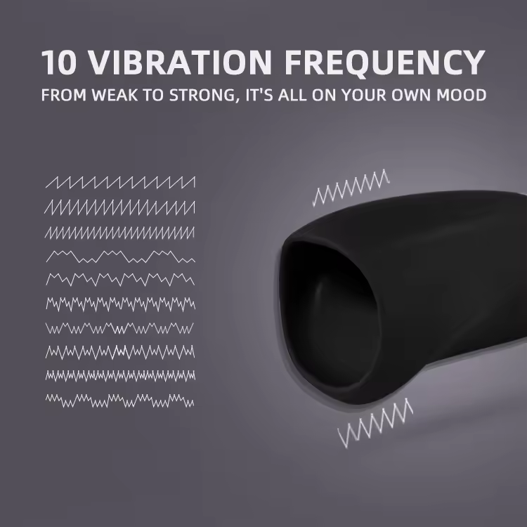 Elektrische Oral Penis Trainer Vibrator Masturbator mit 7 Stoßenmodi & 14 Vibrationsmidi