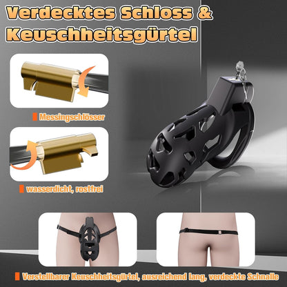 Innovatives 3D-Druck-Design Keuschheitsgürtel Groß Peniskäfig Chastity Cage