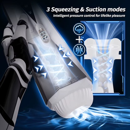 Automatische Masturbator Blowjob Sex Maschine mit 10 Vibration & 3 Saugen & 3 squeezing Modi