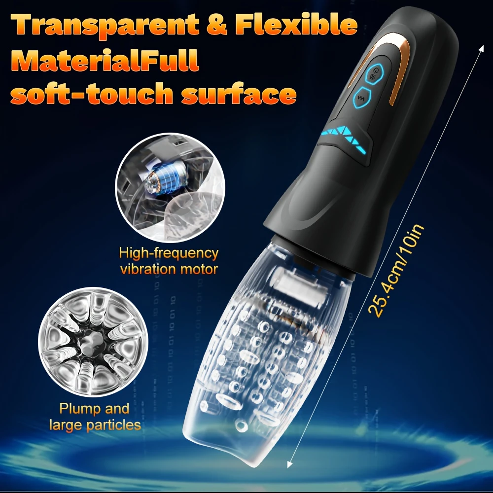 3 IN 1 Automatischer Masturbator  mit 10 Vibrationen 8 Stoß & Drehmustern