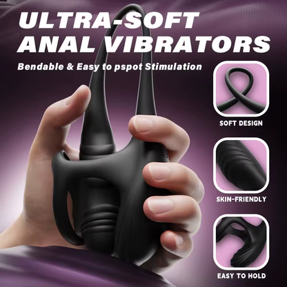 APP-gesteuertes Prostata Massagegerät Vibrierender Penisring mit 10 Vibrationsmodi