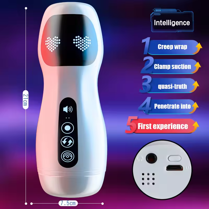 Elektrischer Masturbatoren Penistrainer Stroker Blowjob mit Schnellheizfunktion