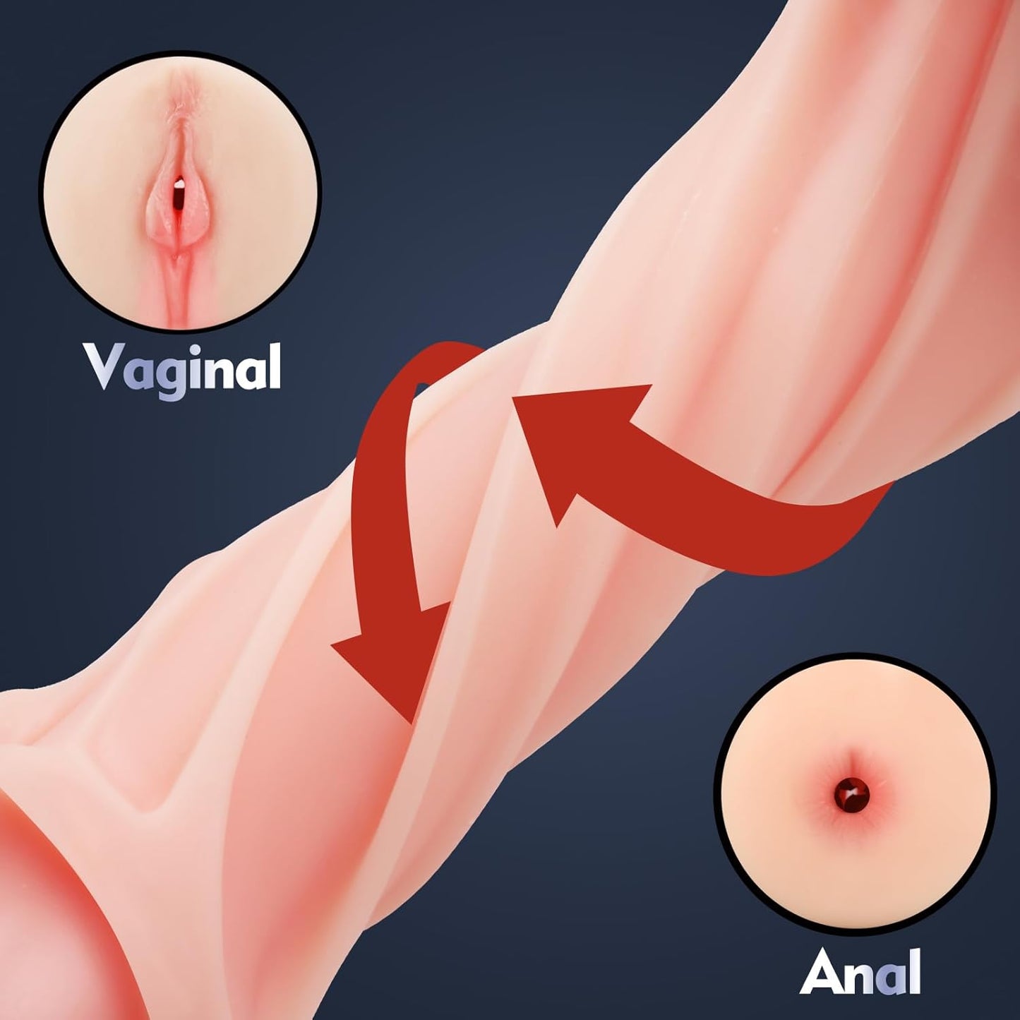 Offener Realistischer Masturbator Stroker Blowjob mit 9 Starke Vibrationen