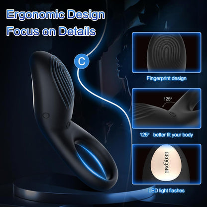 2 IN 1 Penisringe Vibrator Masturbator mit 8 Intensive Vibrationen