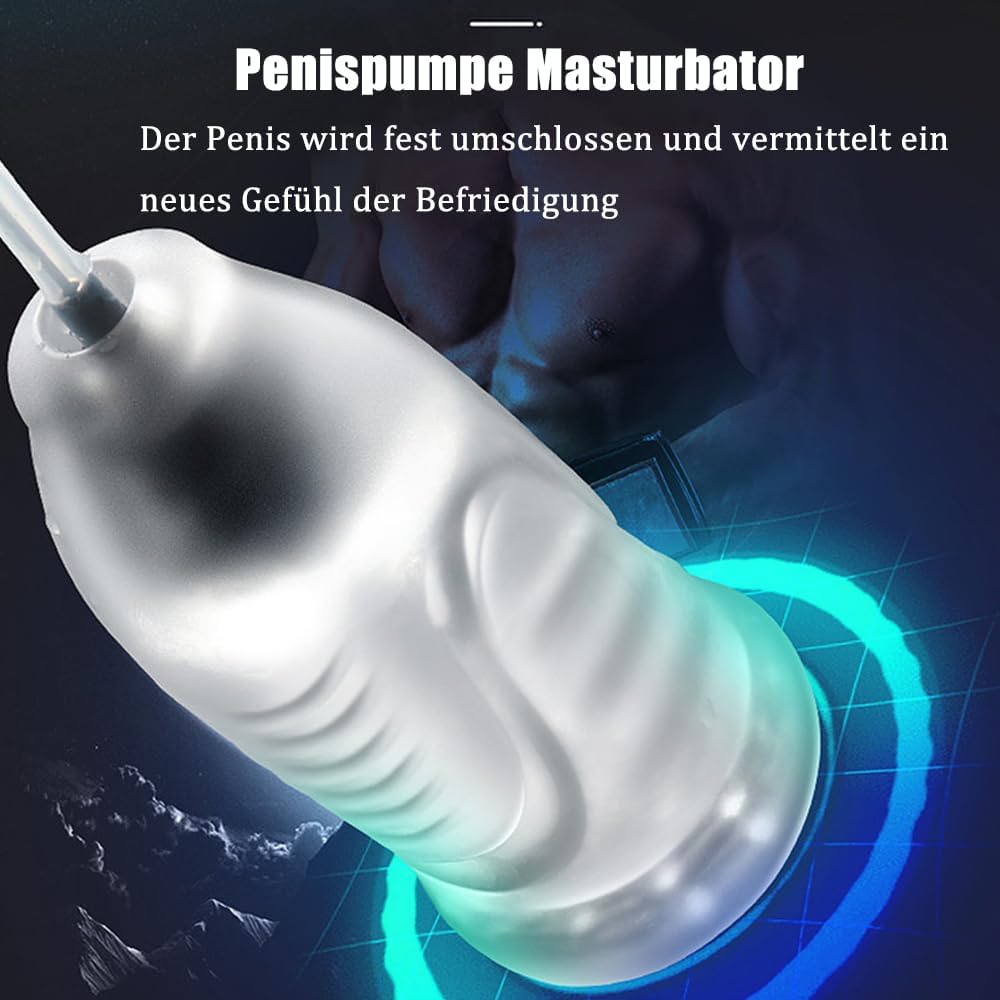 Elektrische Penistrainer Pocket Pussy Masturbator mit 7 Vibration & Vakuum Saugmodi