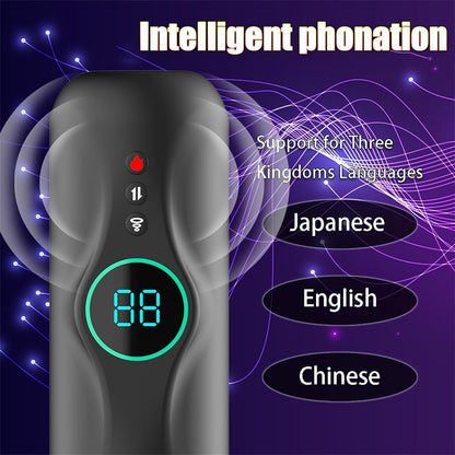 Automatischer Masturbator Penis Stroker Blowjob mit 5 Stoßbewegungen & Vibration & Heizfunktion