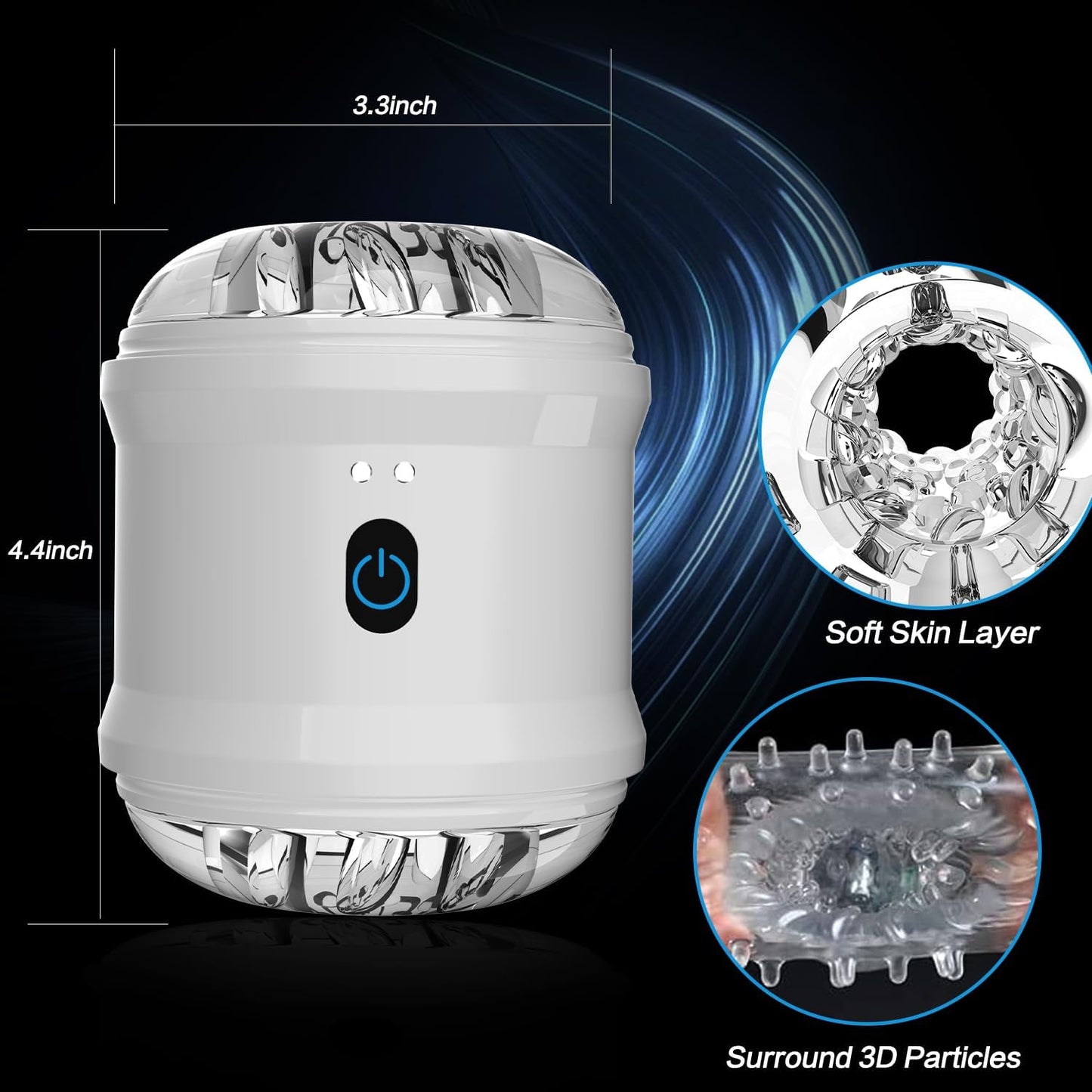 Handsfree automatische elektrische masturbatorbeker met 10 sterke zuig- en vibratiestanden 