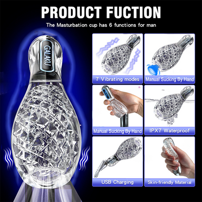 Automatischer Penistrainer Vibrator Stroker Masturbator mit 12 Vibrationsmodi