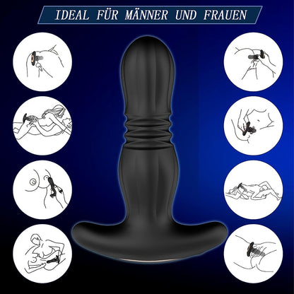 Anale vibrators met stuwkrachtfunctie Anale vibrator met 7 vibratiemodi 7 stuwkrachtmodi 