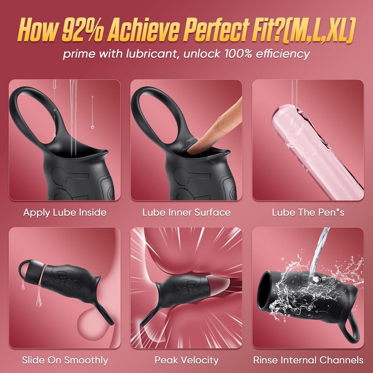 Cockring Penishüllen Vibrator Training-Extender Masturbator mit 10 Vibrationsmodi