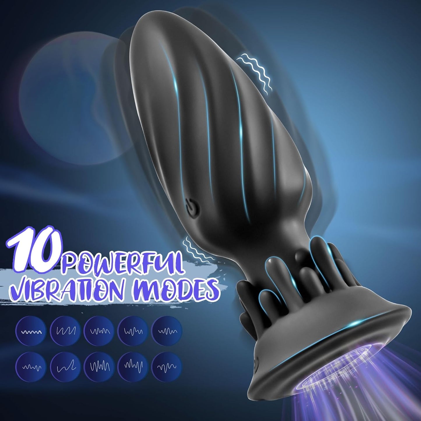 360° Tornado Drehmodi Analplug Prostata Massagegerät mit 10 Rotations & Vibrationsmodi