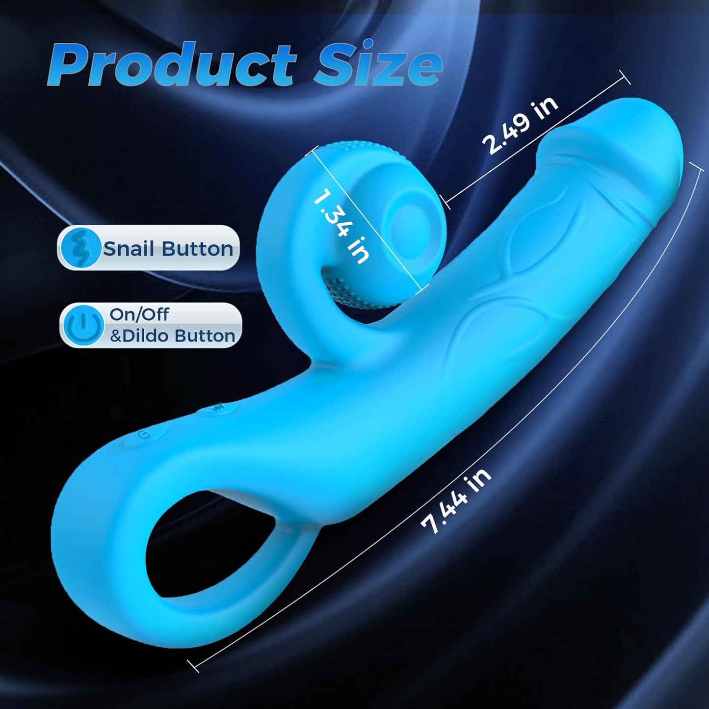Schneckendesign G-Punkt Vibratoren Dildo mit 10 Klitoris und 10 Vibrationsmodi