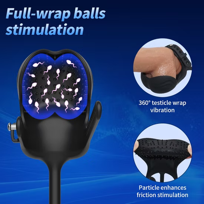 3 IN 1 Analplug Vibrator Hoden-Taint-Stimulator Penisring mit 10 Vibrations