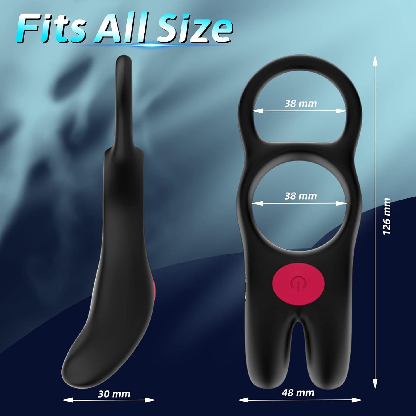 Weiches Silikon Penisring Cockring mit 10 Vibrations Modi