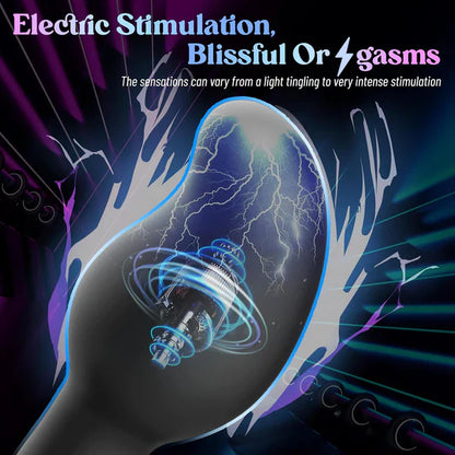 E-Stim Butt Plug Prostata Massager Analvibrator mit 8 Elektroschock und Vibrationsmodi