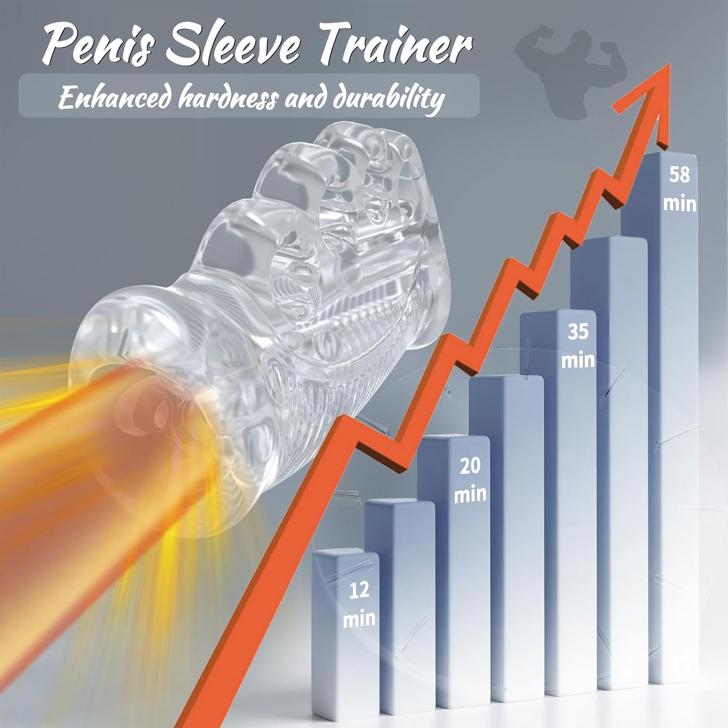 Transparente Pocket Pussy Stroker Masturbationshülle mit Realistischer Textur