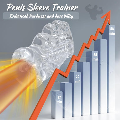 Transparente Pocket Pussy Stroker Masturbationshülle mit Realistischer Textur