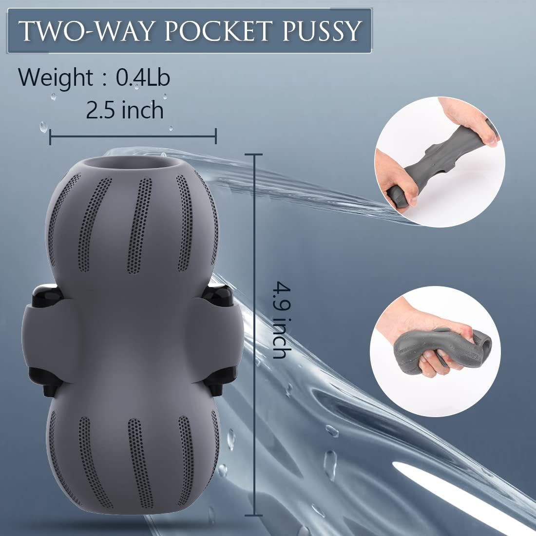 Doppelseitiger Penistrainer Massagegerät mit 3 Vibrationsmodi und 9 Geschwindigkeiten