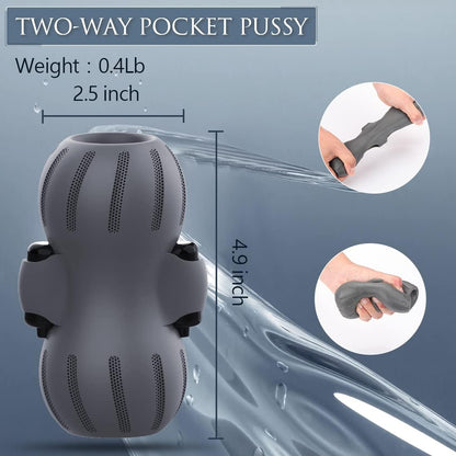 Doppelseitiger Penistrainer Massagegerät mit 3 Vibrationsmodi und 9 Geschwindigkeiten