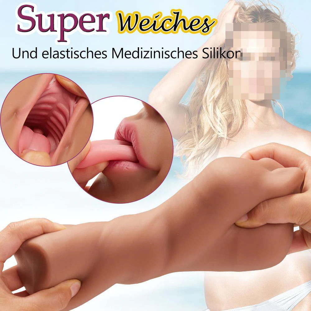 Braune Blowjob Taschenmuschi manueller realistischer Masturbator