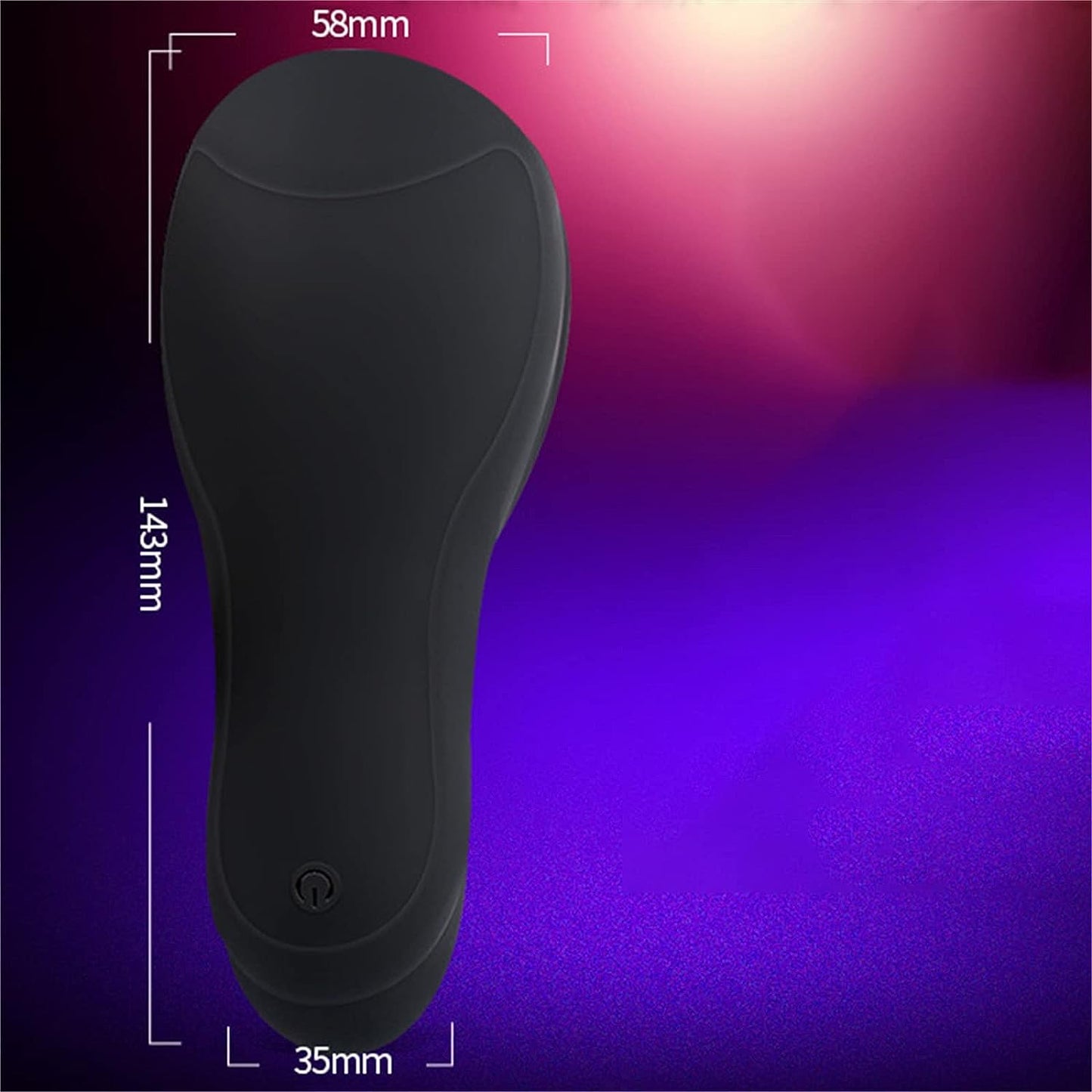 Eikelvibrator met tonglikkende penisvibratorhoes met 6 vibratiestanden 