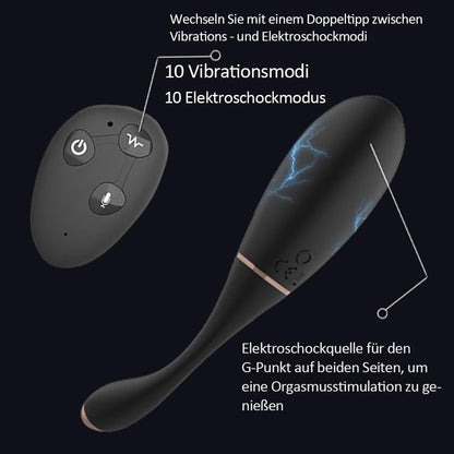 Elektrischer Schock Vibratoren Stimulator mit 10 Vibrationsmodi & 10 Elektroschockmodi