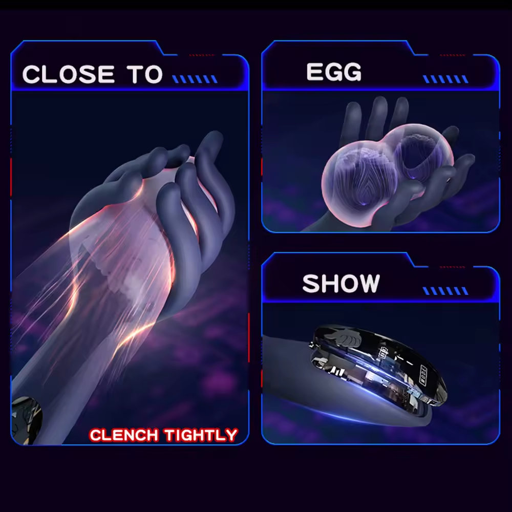 Elektrischer Penistrainer Eichelvibrator Stimulator Masturbator mit 9 Pulsmodi